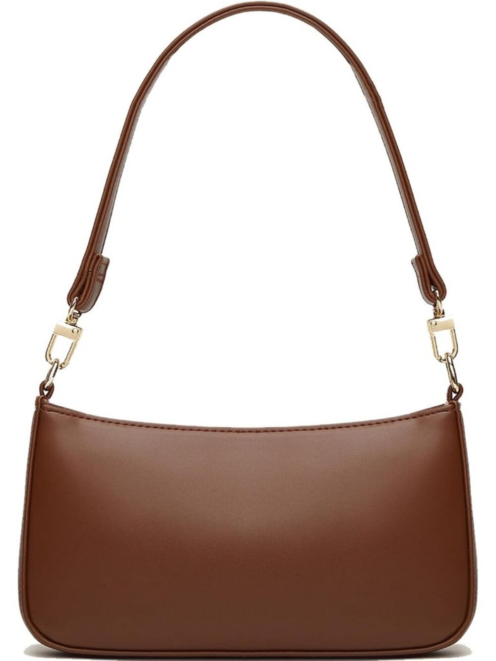Women Brown Flower Retro Vegan Leather Hobo Shoulder MultiPocket Crossbody Bag